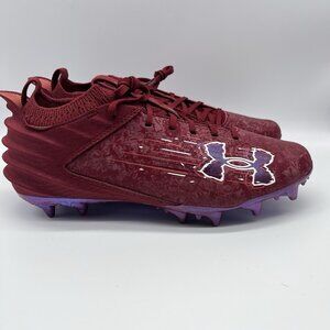 Under Armour Blur Smoke 2.0 MC Suede Football Cleats Red Men's 11.5 3027978-602